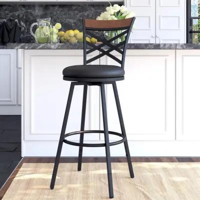 Lesley Upholstered Seat Swivel Barstool