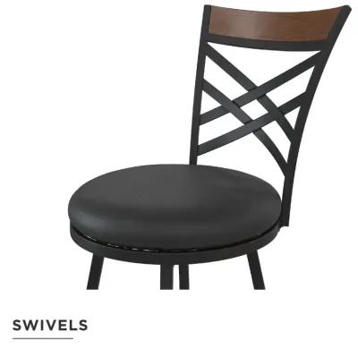 Lesley Upholstered Seat Swivel Barstool