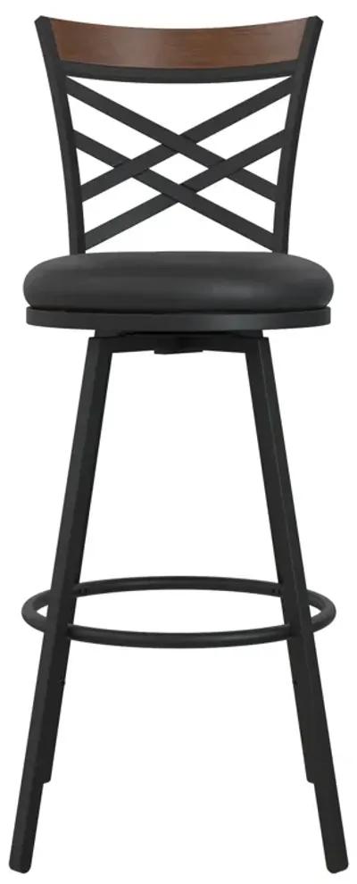 Lesley Upholstered Seat Swivel Barstool