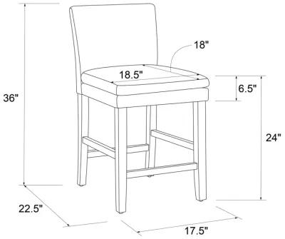 Clark Upholstered Counter Height Bar Stool