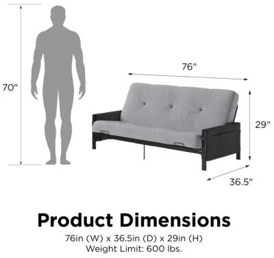 Fairview Storage Futon with 6 Inch Thermobonded High Density Polyester Fill Futon Mattress