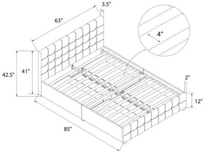 Elizabeth Upholstered Bed with Storage