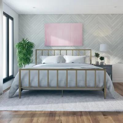 CosmoLiving by Cosmopolitan Blair Brass Metal Bed