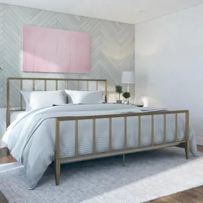 CosmoLiving by Cosmopolitan Blair Brass Metal Bed