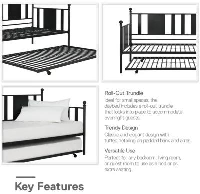 Langham Metal Daybed and Trundle Set