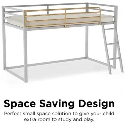 Monarch Hill Haven Metal Junior Loft Bed with Angled Ladder