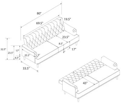 Stella Vintage Coil Futon