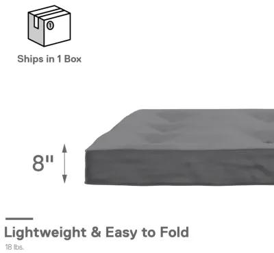 Callen 8 Inch Full Size Poly Filled Futon Mattress