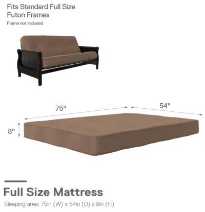 Callen 8 Inch Full Size Poly Filled Futon Mattress