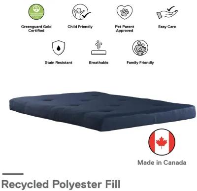 Caden 6 Inch Full Size Poly Filled Futon Mattress