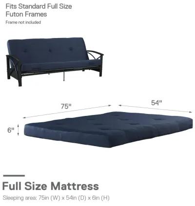 Caden 6 Inch Full Size Poly Filled Futon Mattress