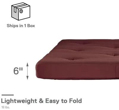 Caden 6 Inch Full Size Poly Filled Futon Mattress