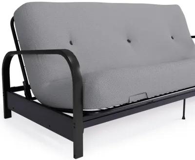 Cleo Black Metal Arm Full Size Futon Frame