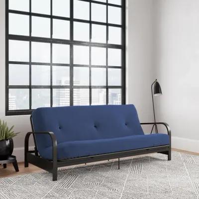 Cleo Black Metal Arm Full Size Futon Frame