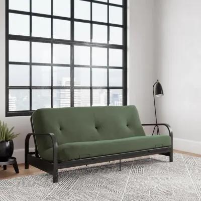 Cleo Black Metal Arm Full Size Futon Frame