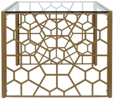 Juliette Glass Top Coffee Table with Cut Out Detailing