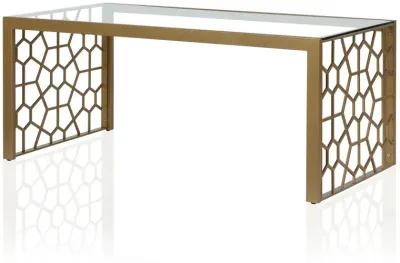 Juliette Glass Top Coffee Table with Cut Out Detailing