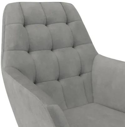 Raven Upholstered Rocker with Square Tufted Detailing and Wood Legs