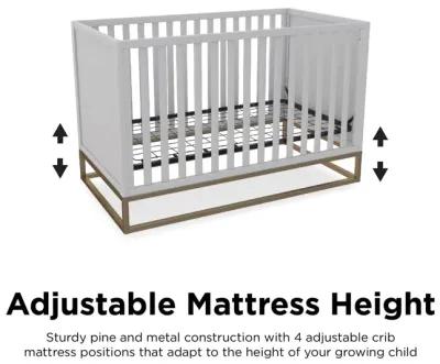 Haven 3 in 1 Wood Crib with Metal Base