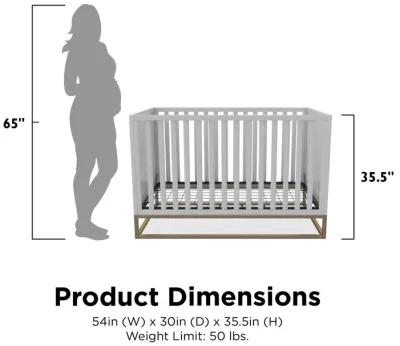 Haven 3 in 1 Wood Crib with Metal Base