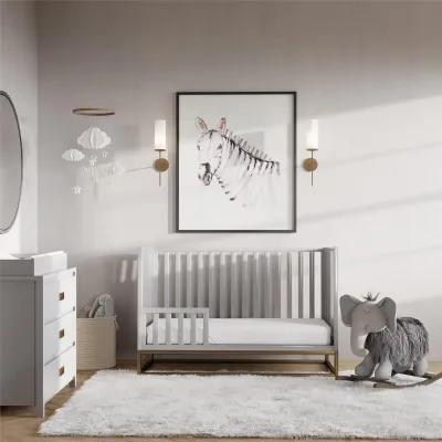 Haven 3 in 1 Wood Crib with Metal Base