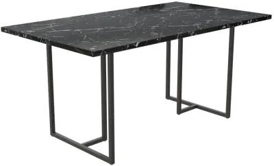 Astor Faux Marble Dining Table with Metal Base, Seats 4