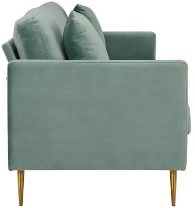 Highland 72 Inch Velvet Sofa with Matching Pillows