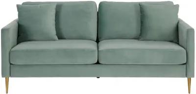 Highland 72 Inch Velvet Sofa with Matching Pillows