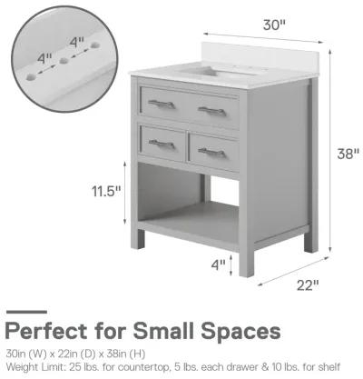 Maine 30 Inch Bathroom Vanity