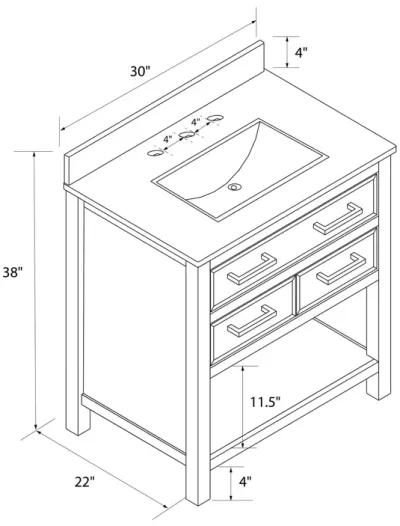 Maine 30 Inch Bathroom Vanity