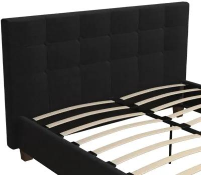 Rose Upholstered Bed with Button Tufted Detail