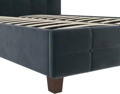 Rose Upholstered Bed with Button Tufted Detail