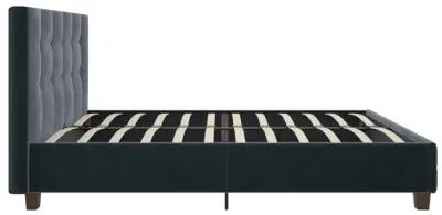 Rose Upholstered Bed with Button Tufted Detail