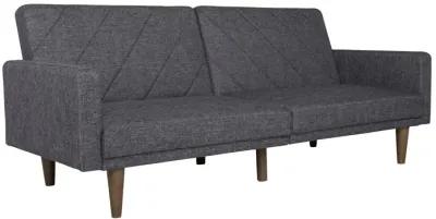 Paxson Futon with Solid Wood Legs and Diagonal Design