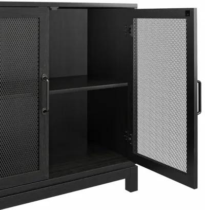 Tess Accent Cabinet with Woven Mesh Doors and 2 Shelves