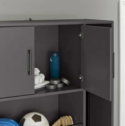 Flex Sports Storage Cabinet with Ball Basket and Tall Equipment Storage