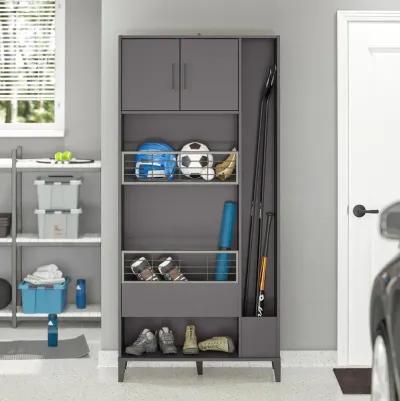 Flex Sports Storage Cabinet with Ball Basket and Tall Equipment Storage