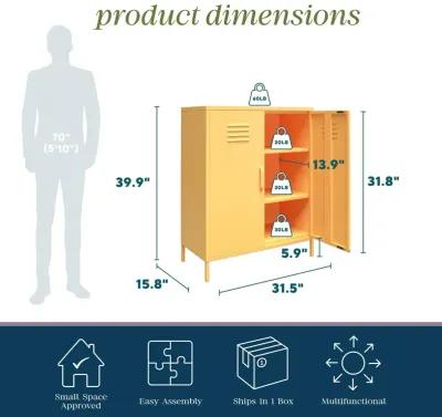 Cache 2 Door Metal Locker Storage Cabinet