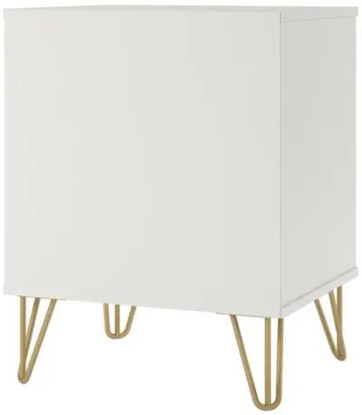 Finley Nightstand with 1 Drawer and Gold Hairpin Legs