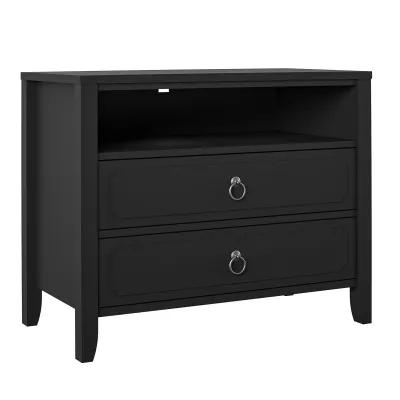 Her Majesty 2 Drawer Nightstand with 1 Open Cubby and 2 Drawers