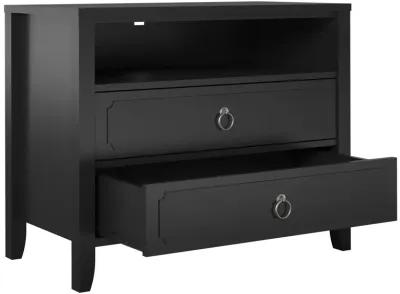 Her Majesty 2 Drawer Nightstand with 1 Open Cubby and 2 Drawers