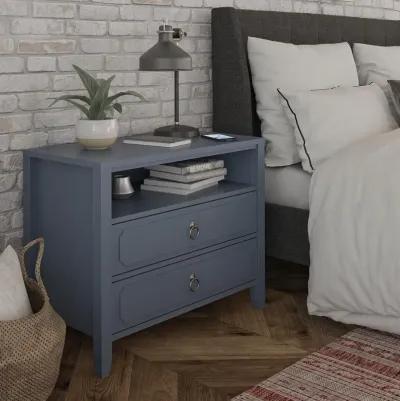 Her Majesty 2 Drawer Nightstand with 1 Open Cubby and 2 Drawers