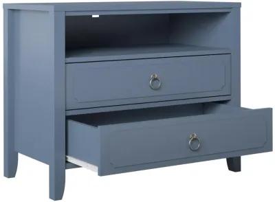 Her Majesty 2 Drawer Nightstand with 1 Open Cubby and 2 Drawers