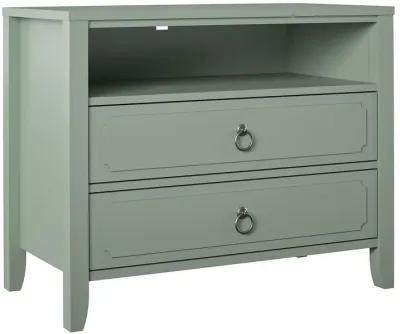 Her Majesty 2 Drawer Nightstand with 1 Open Cubby and 2 Drawers