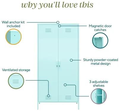 Cache Tall 2 Door Metal Locker Cabinet