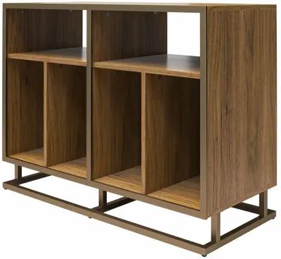 Regal Double Wide Record Station with 6 Open Cubbies