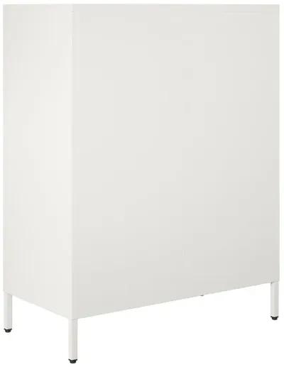 Shadwick 2 Door Metal Locker Accent Storage Cabinet-Mesh Metal Doors