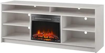 Hendrix 65 Inch TV Stand with Electric Fireplace Insert and 6 Shelves