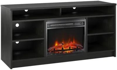 Hendrix 55 Inch TV Stand with Electric Fireplace Insert and 6 Shelves