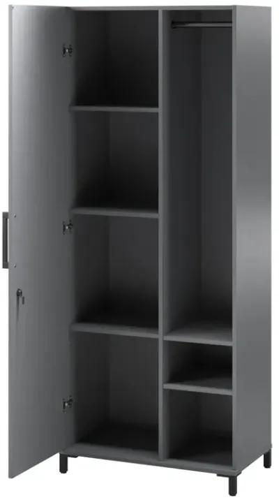 Shelby Tall Garage Cabinet with 1 Door & Hanging Rod